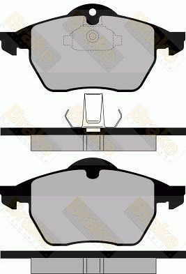 BRAKE ENGINEERING Комплект тормозных колодок, дисковый тормоз PA1116